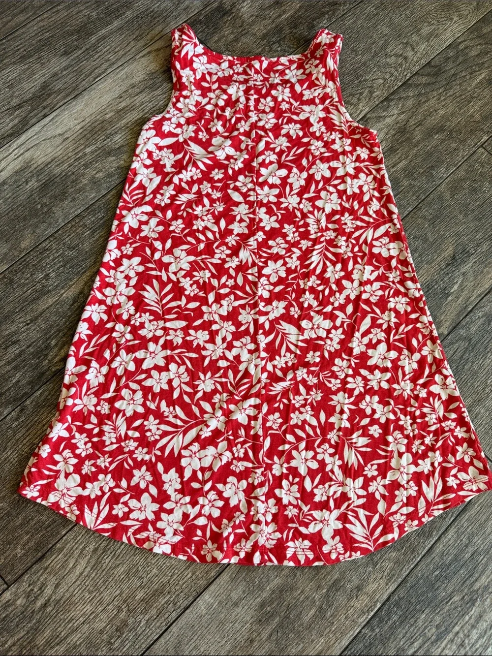 Children's Red Floral A-Line Dress